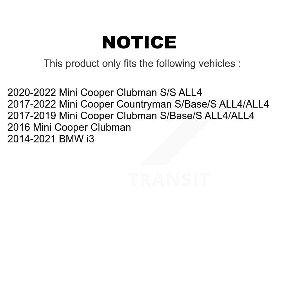 [Arrière] Disque et plaquette de frein pour Mini Cooper Countryman Clubman BMW i3 i3s K8C-101815