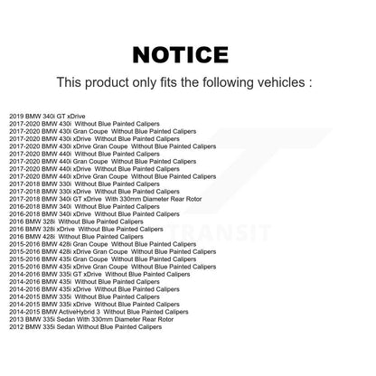 [Arrière] Kit de Disque et plaquette (céramique) de frein pour BMW 330i xDrive 335i 328i 430i Gran Coupe 428i 435i 340i 440i GT ActiveHybrid 3 K8C-101830