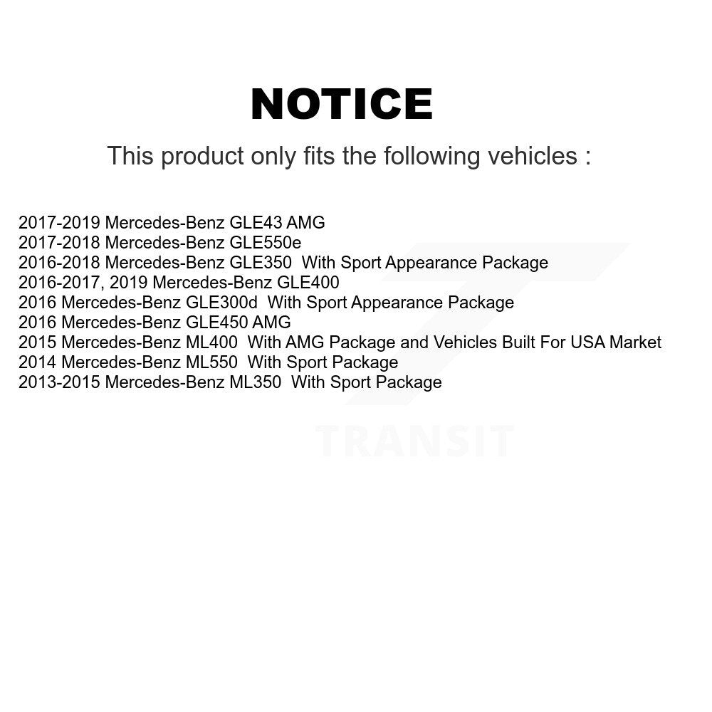 [Arrière] Disque et plaquette de frein pour Mercedes-Benz ML350 GLE400 GLE350 GLE43 AMG ML400 K8C-102020