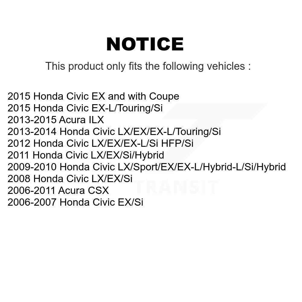 [Arrière] Kit de Disque et plaquette (céramique) de frein pour Honda Civic Acura ILX CSX K8C-102141