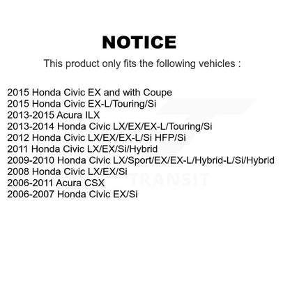 [Arrière] Kit de Disque et plaquette (céramique) de frein pour Honda Civic Acura ILX CSX K8C-102141