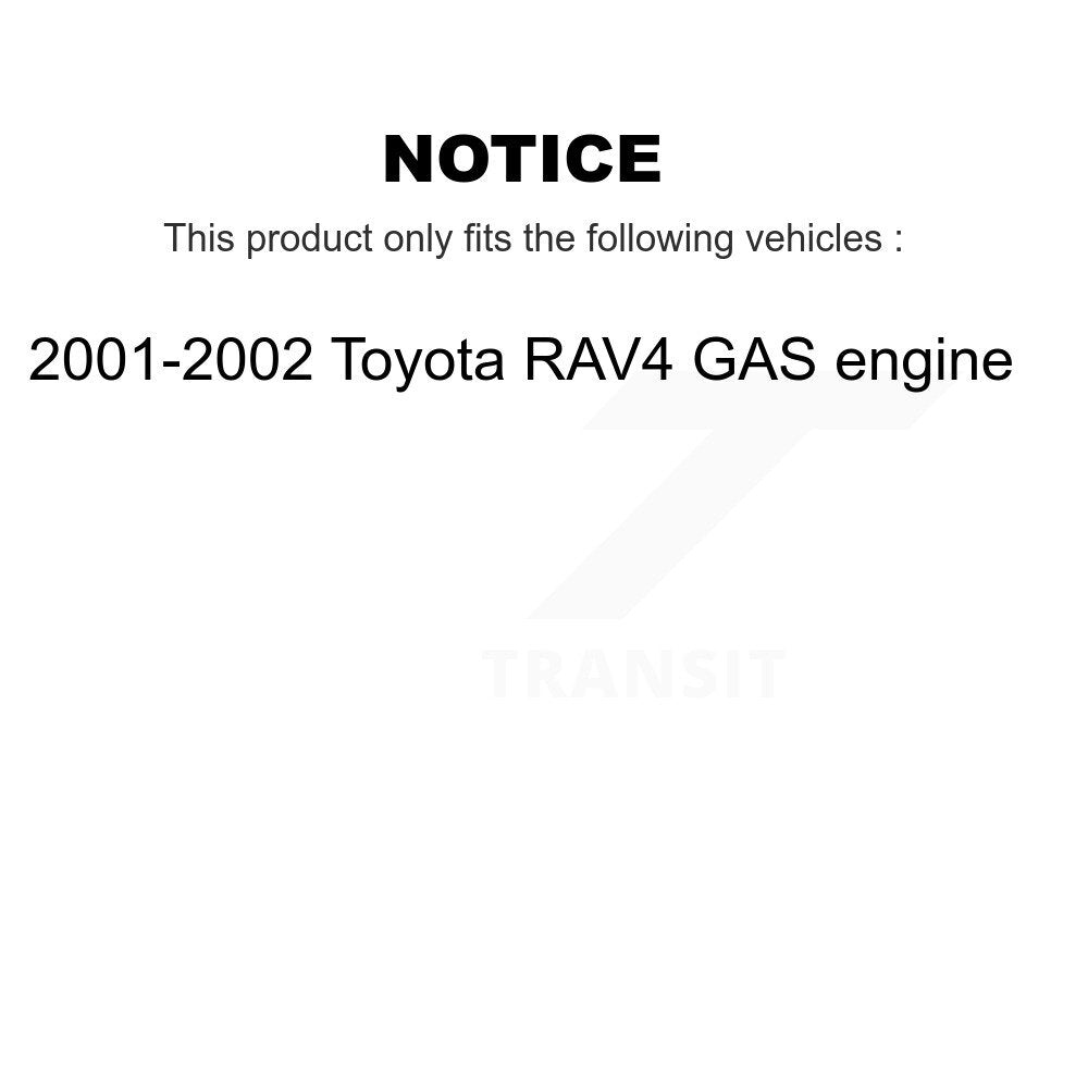 [Avant + Arrière] Kit de Disque et plaquette (céramique) de frein pour 2001-2002 Toyota RAV4 GAS engine K8C-102210