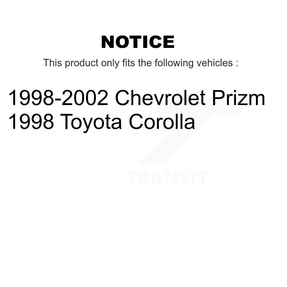 [Avant + Arrière] Kit de Disque et plaquette (céramique) de frein pour Toyota Corolla Chevrolet Prizm K8C-102237
