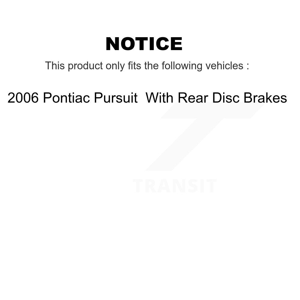 [Avant + Arrière] Kit de Disque et plaquette (céramique) de frein pour 2006 Pontiac Pursuit avec Brakes K8C-102289