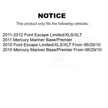[Avant et Arrière] Disque et plaquette de frein pour Ford Escape Mercury Mariner K8C-102359