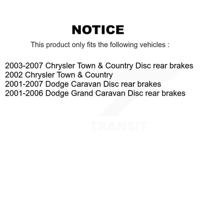 [Avant et Arrière] Disque et plaquette de frein pour Dodge Caravan Grand Chrysler Town & K8C-102456