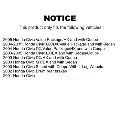 [Avant + Arrière] Kit de Disque et plaquette (céramique) de frein pour Honda Civic K8C-102562