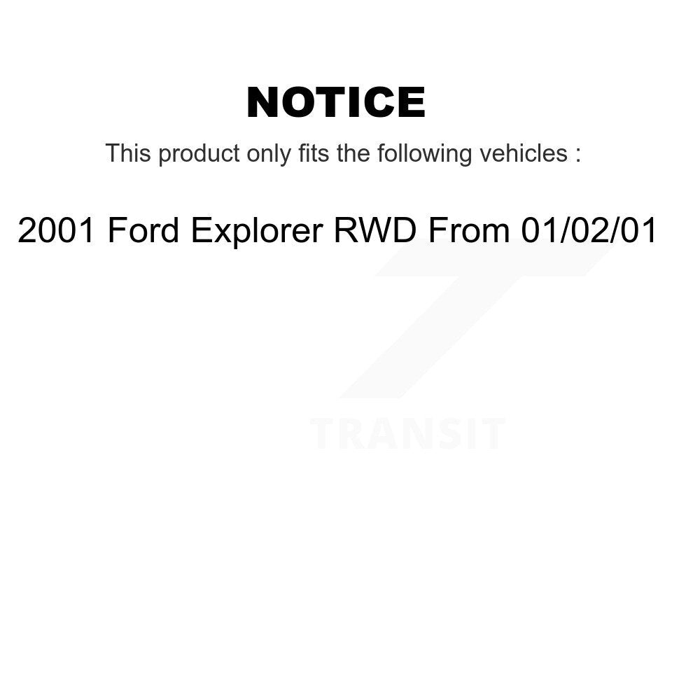 [Avant + Arrière] Kit de Disque et plaquette (céramique) de frein pour 2001 Ford Explorer RWD From 01 02 K8C-102633
