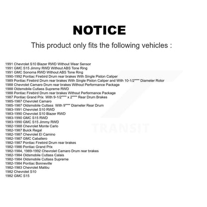 [Avant + Arrière] Kit de Disque et plaquette (céramique) de frein pour Chevrolet S10 Camaro Pontiac Monte Carlo GMC Firebird Blazer El Camino Buick Regal S15 Oldsmobile Cutlass Supreme Jimmy K8C-102741