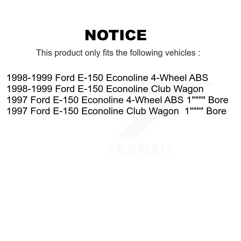 [Avant + Arrière] Kit de Disque et plaquette (céramique) de frein pour Ford E-150 Econoline Club Wagon K8C-102842