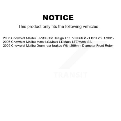 [Avant + Arrière] Kit de Disque et plaquette (céramique) de frein pour Chevrolet Malibu K8C-103068