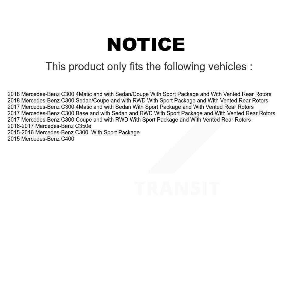 [Avant et Arrière] Disque et plaquette de frein pour Mercedes-Benz C300 C400 C350e K8C-103240