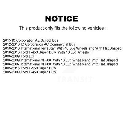 [Arrière] Disque et plaquette de frein pour Ford F-450 Super Duty F-550 International TerraStar K8C-103355