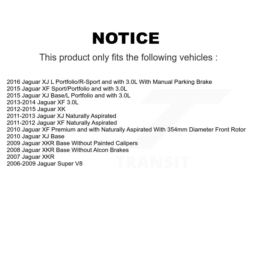 [Avant et Arrière] Disque et plaquette de frein pour Jaguar XF XJ XKR XK Super V8 K8C-103407