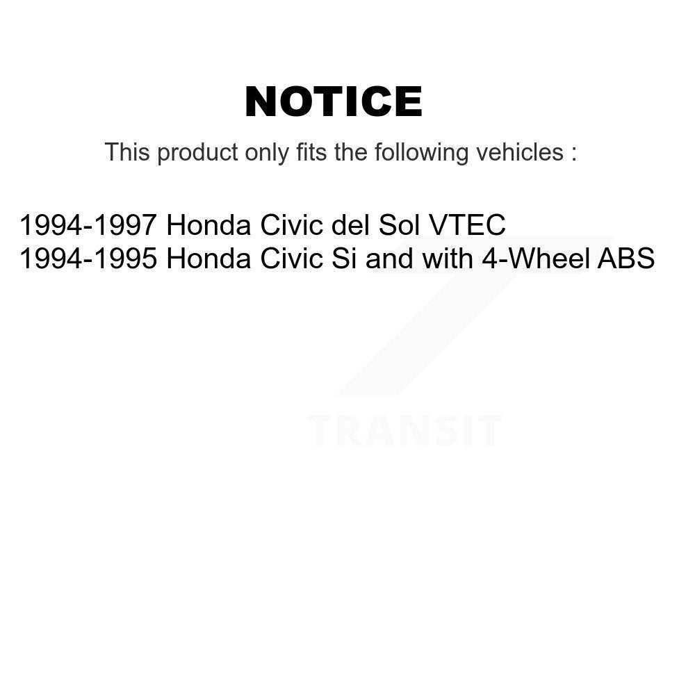 [Avant et Arrière] Disque et plaquette de frein pour Honda Civic del Sol K8C-103459