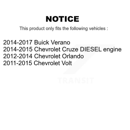 [Avant] Disque et plaquette de frein pour Chevrolet Cruze Buick Verano Orlando Volt K8C-103480