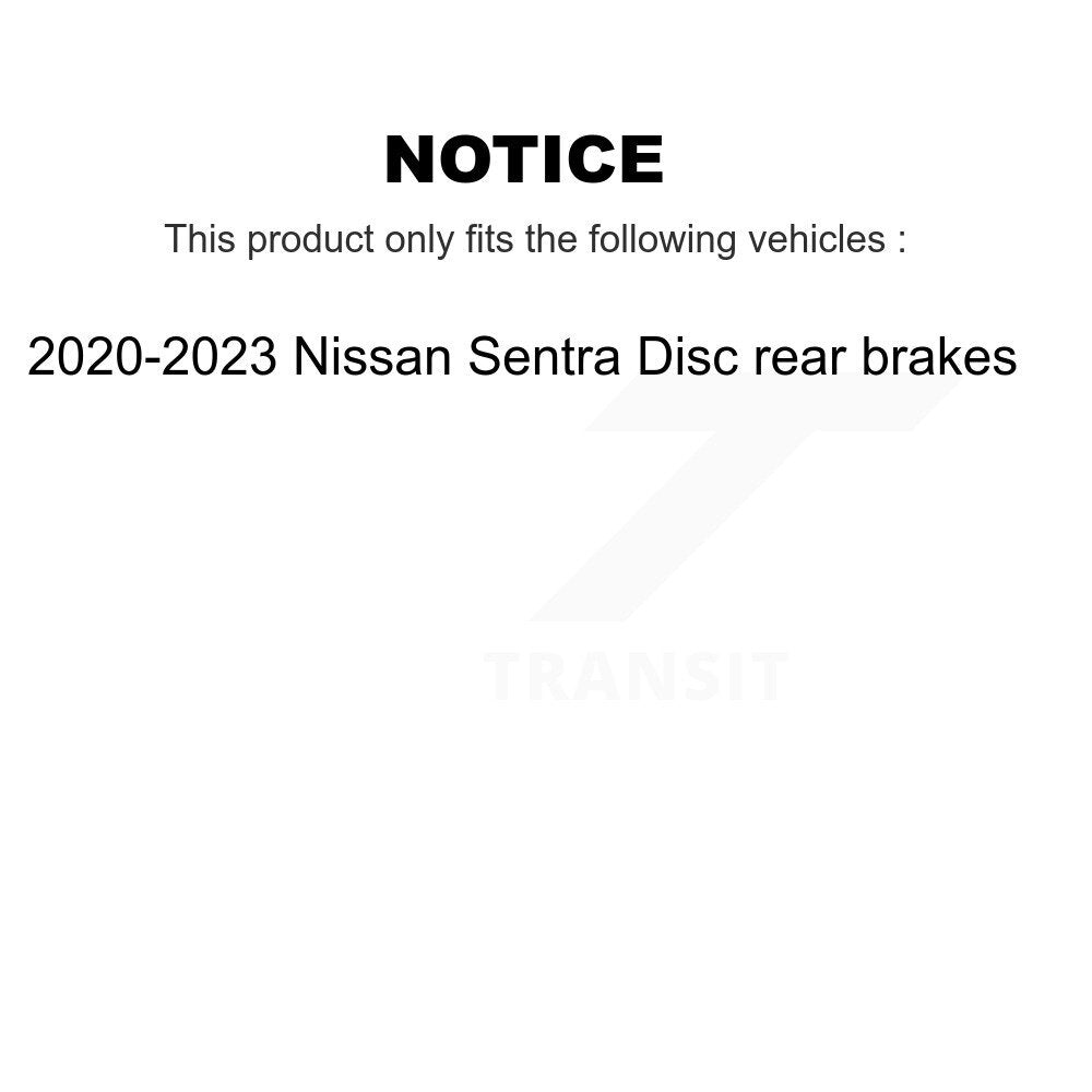[Arrière] Disque et plaquette de frein pour 2020-2023 Nissan Sentra rear brakes K8C-103515