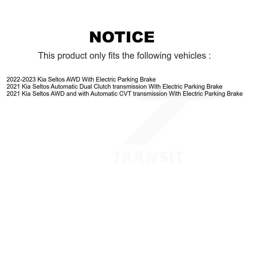 [Arrière] Disque et plaquette de frein pour Kia Seltos With Electric Parking K8C-103531