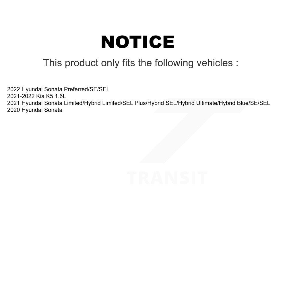 [Arrière] Disque et plaquette de frein pour Hyundai Sonata Kia Niro EV K5 K8C-103539