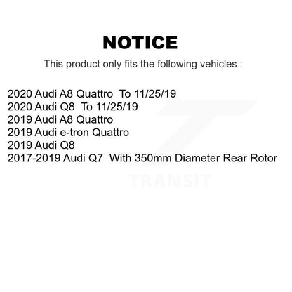 [Arrière] Disque et plaquette de frein pour Audi Q7 Q8 e-tron Quattro A8 K8C-103545