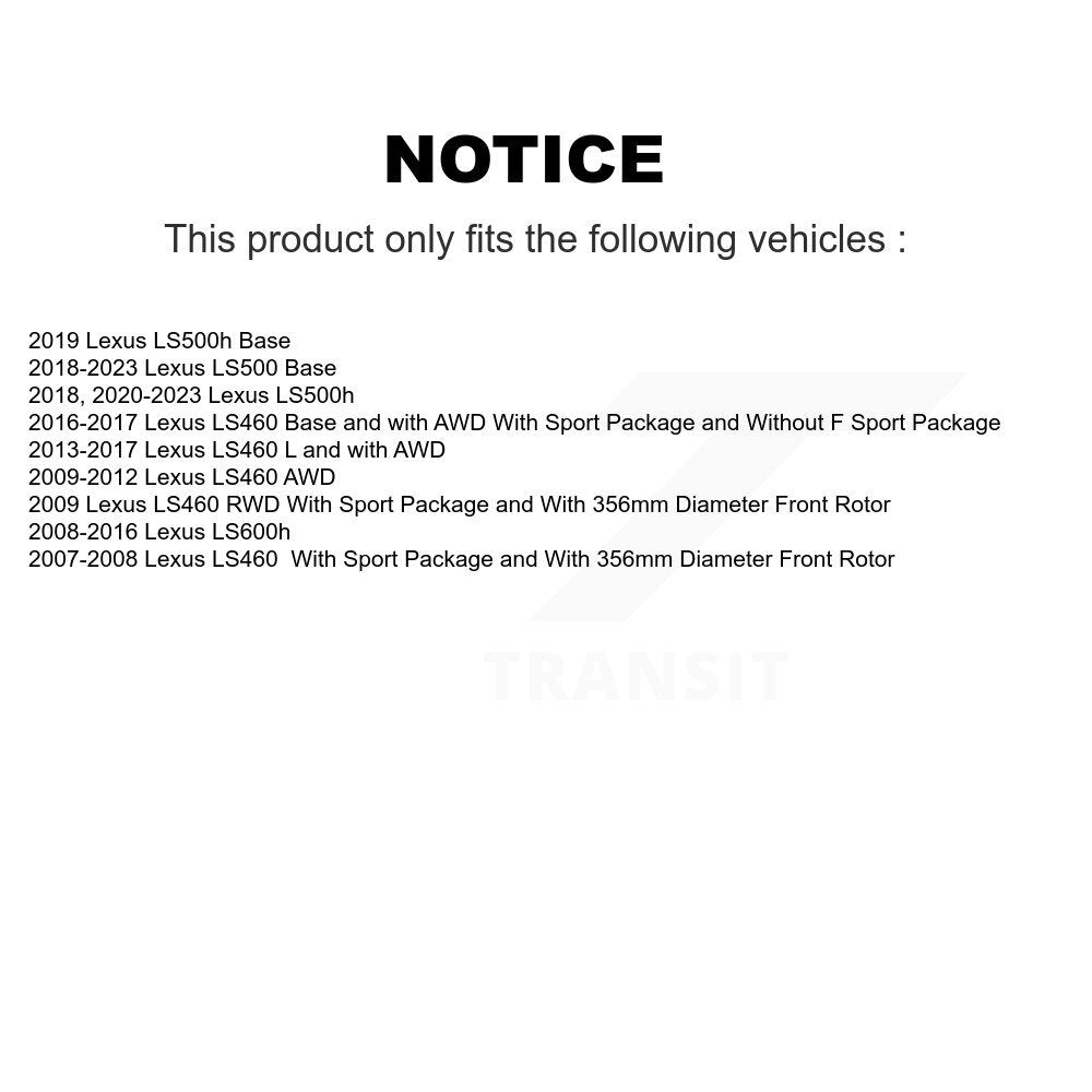 [Avant] Disque et plaquette de frein pour Lexus LS460 LS500 LS600h LS500h K8C-103577