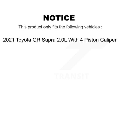 [Avant] Disque et plaquette de frein pour 2021 Toyota GR Supra 2.0L With 4 Piston Caliper K8C-103580
