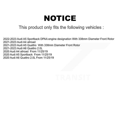 [Avant et Arrière] Disque et plaquette de frein pour Audi A5 Sportback Quattro A4 allroad A6 K8C-103583
