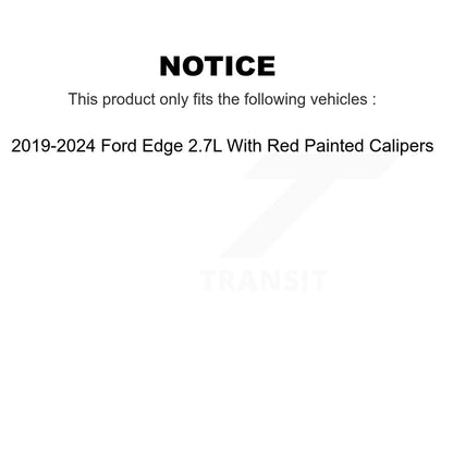[Avant] Disque et plaquette de frein pour 2019-2024 Ford Edge 2.7L With Red Painted Calipers K8C-103670