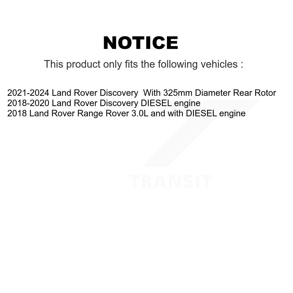[Arrière] Disque et plaquette de frein pour Land Rover Discovery Range K8C-103717