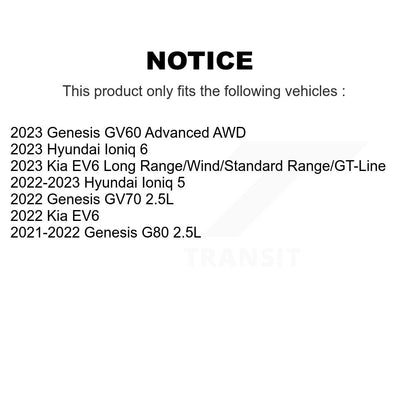 [Arrière] Disque et plaquette de frein pour Hyundai Ioniq 5 Genesis Kia EV6 GV70 6 GV60 G80 K8C-103720