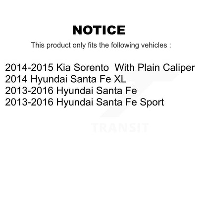 [Arrière] Disque et plaquette de frein pour Hyundai Santa Fe Sport Kia Sorento XL K8C-103841