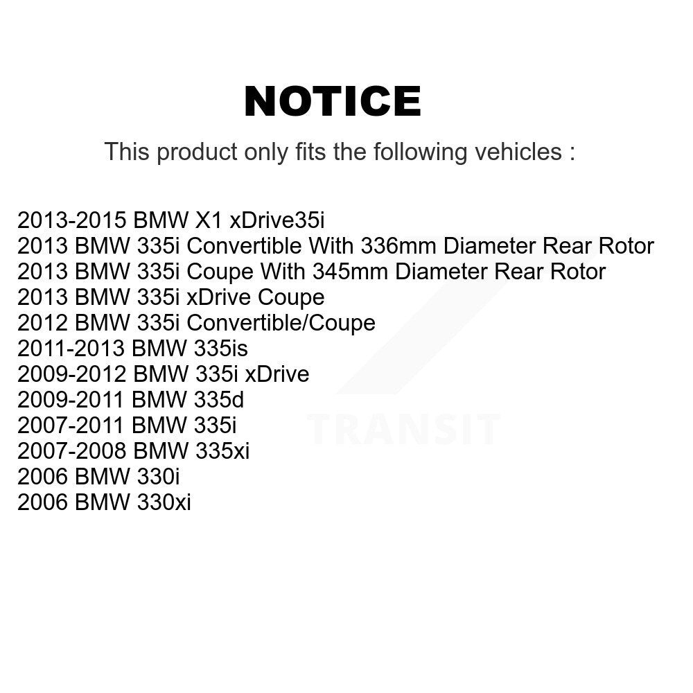 [Arrière] Disque et plaquette de frein pour BMW X1 335i xDrive 335xi 330i 330xi K8C-103868