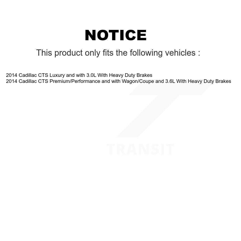 [Arrière] Disque et plaquette de frein pour Cadillac CTS With Heavy Duty Brakes K8C-103962