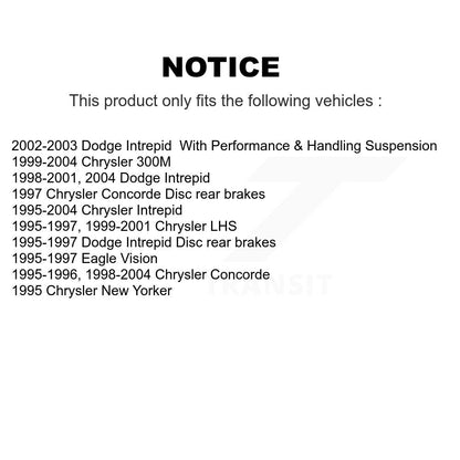 [Arrière] Disque et plaquette de frein pour Chrysler Intrepid Dodge Concorde 300M K8C-103970