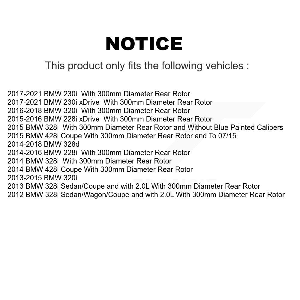 [Arrière] Disque et plaquette de frein pour BMW 230i xDrive 228i 328i 320i 428i K8C-103984