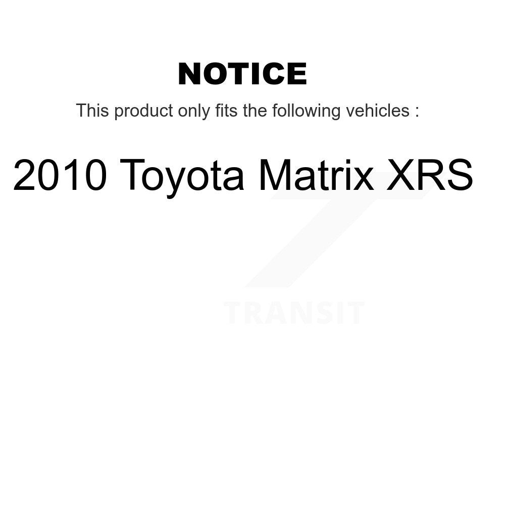 [Arrière] Disque et plaquette de frein pour 2010 Toyota Matrix XRS K8C-104056