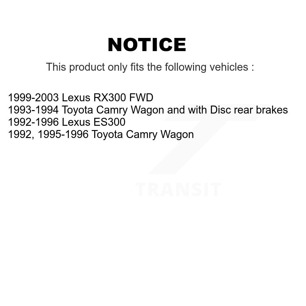 [Arrière] Disque et plaquette de frein pour Lexus Toyota Camry RX300 ES300 K8C-104079