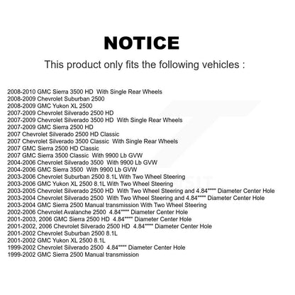 [Arrière] Disque et plaquette de frein pour Chevrolet GMC Silverado 2500 HD 3500 K8C-104151
