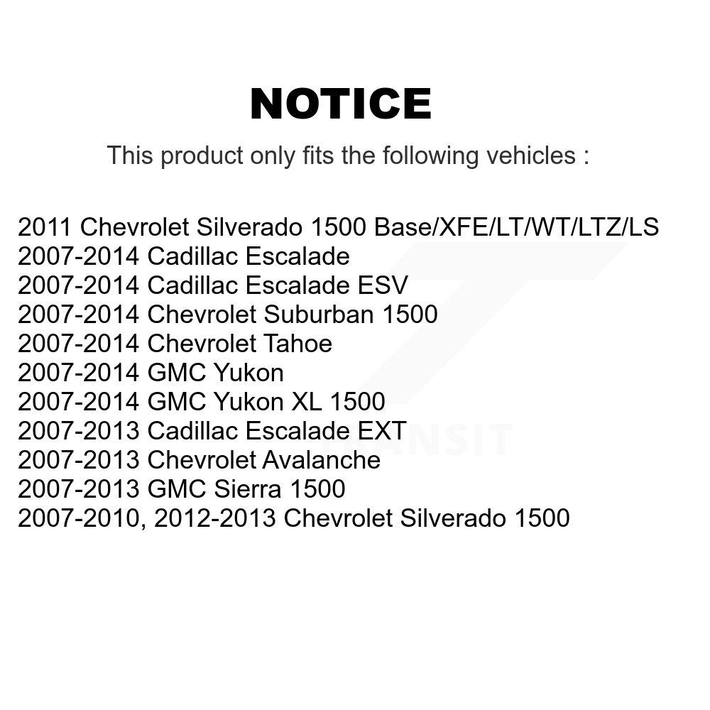 [Arrière] Disque et plaquette de frein pour Chevrolet GMC Sierra 1500 Silverado K8C-104194