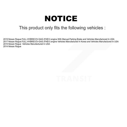 [Arrière] Disque et plaquette de frein pour Nissan Rogue K8C-104197