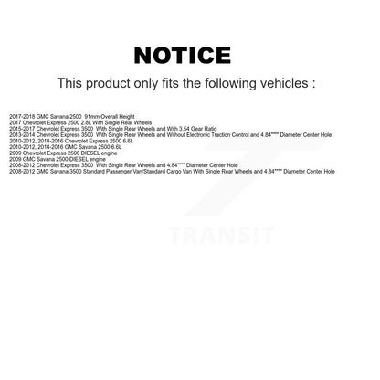 [Arrière] Disque et plaquette de frein pour Chevrolet GMC Savana 2500 K8C-104200