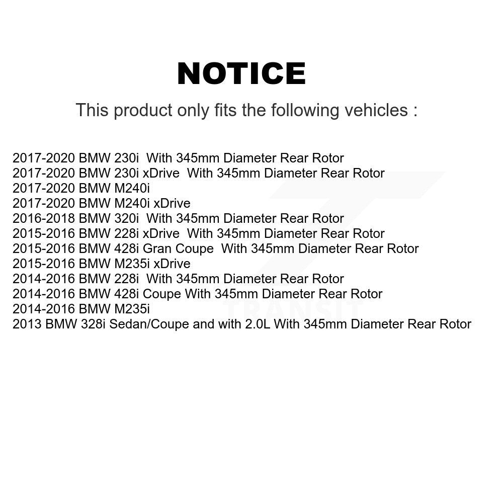 [Arrière] Disque et plaquette de frein pour BMW 230i xDrive 228i M240i K8C-104222