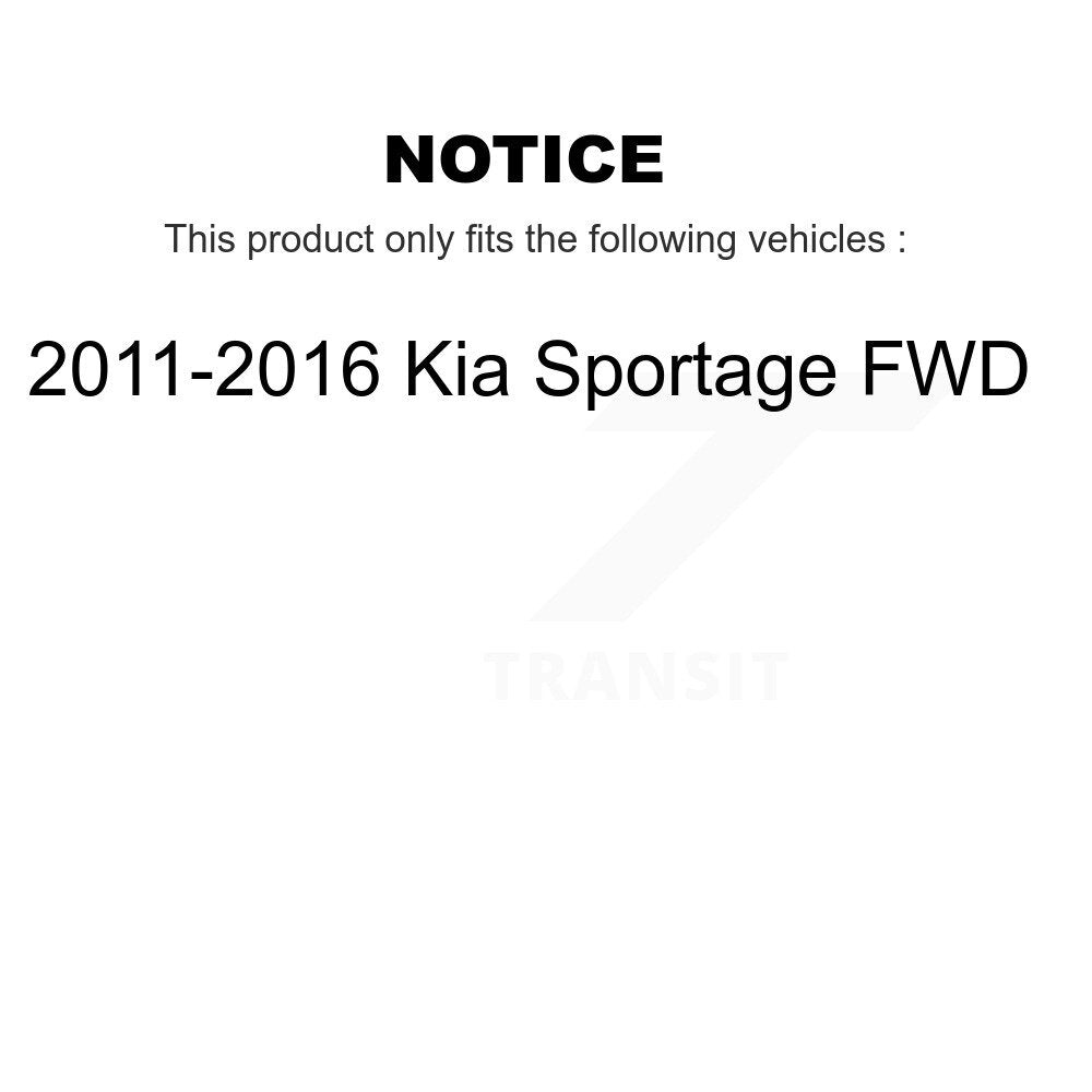 [Arrière] Disque et plaquette de frein pour 2011-2016 Kia Sportage FWD K8C-104259