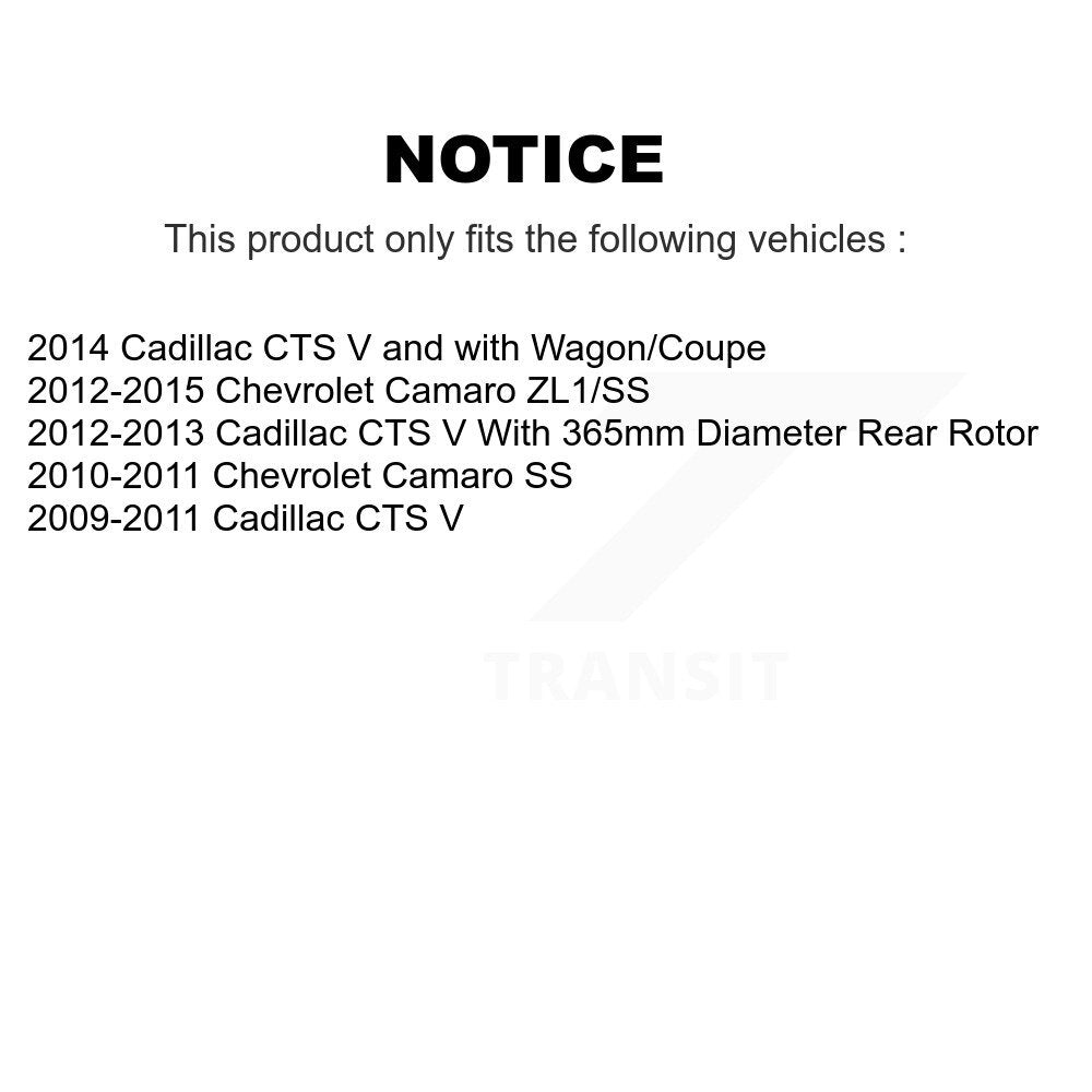 [Arrière] Disque et plaquette de frein pour Chevrolet Camaro Cadillac K8C-104265