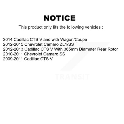 [Arrière] Disque et plaquette de frein pour Chevrolet Camaro Cadillac K8C-104265