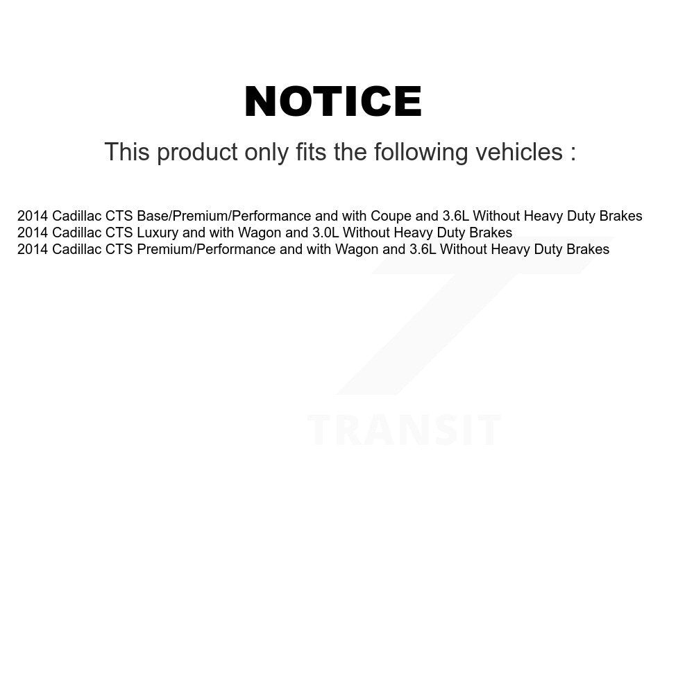 [Arrière] Disque et plaquette de frein pour Cadillac CTS K8C-104269