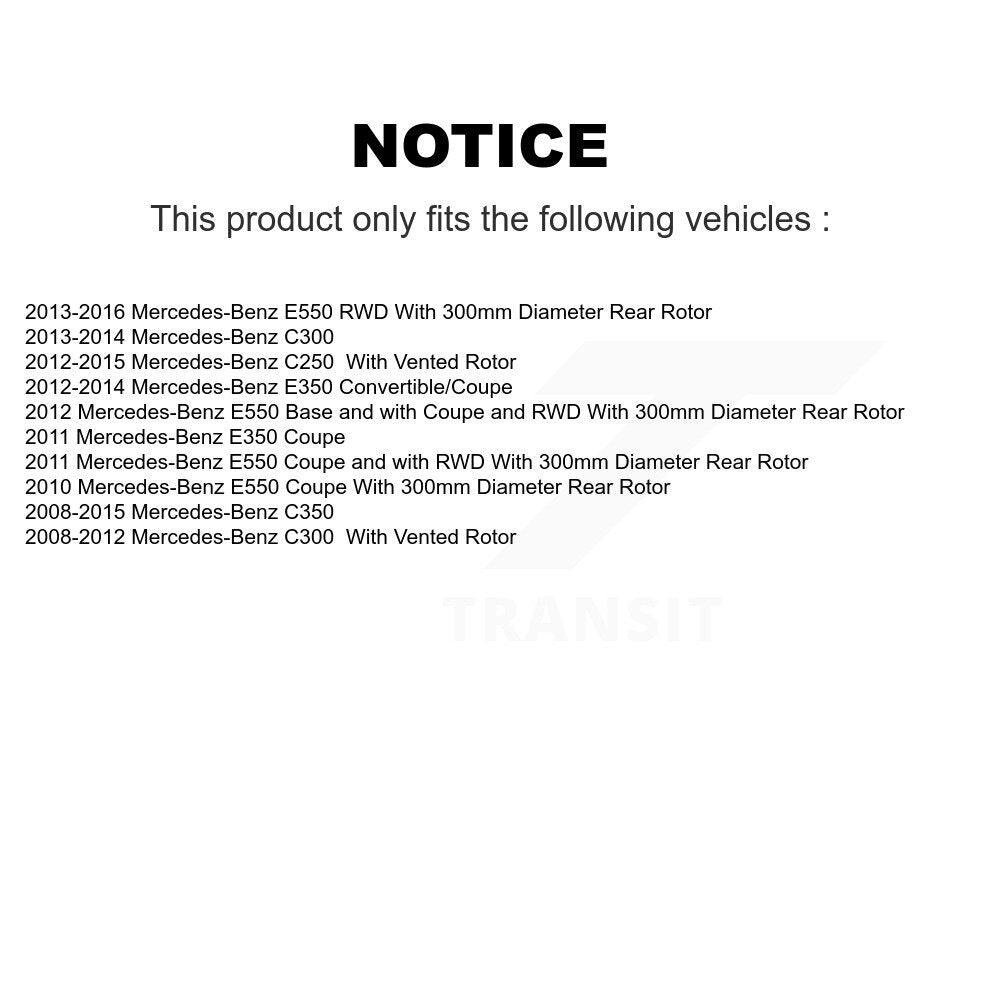 [Arrière] Disque et plaquette de frein pour Mercedes-Benz C300 C350 E350 K8C-104274