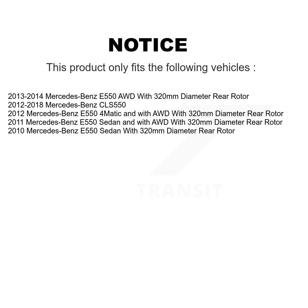 [Arrière] Disque et plaquette de frein pour Mercedes-Benz E550 CLS550 K8C-104276