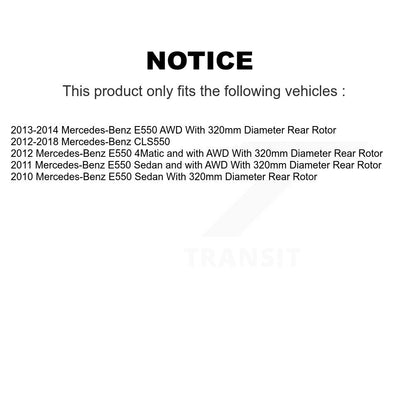 [Arrière] Disque et plaquette de frein pour Mercedes-Benz E550 CLS550 K8C-104276