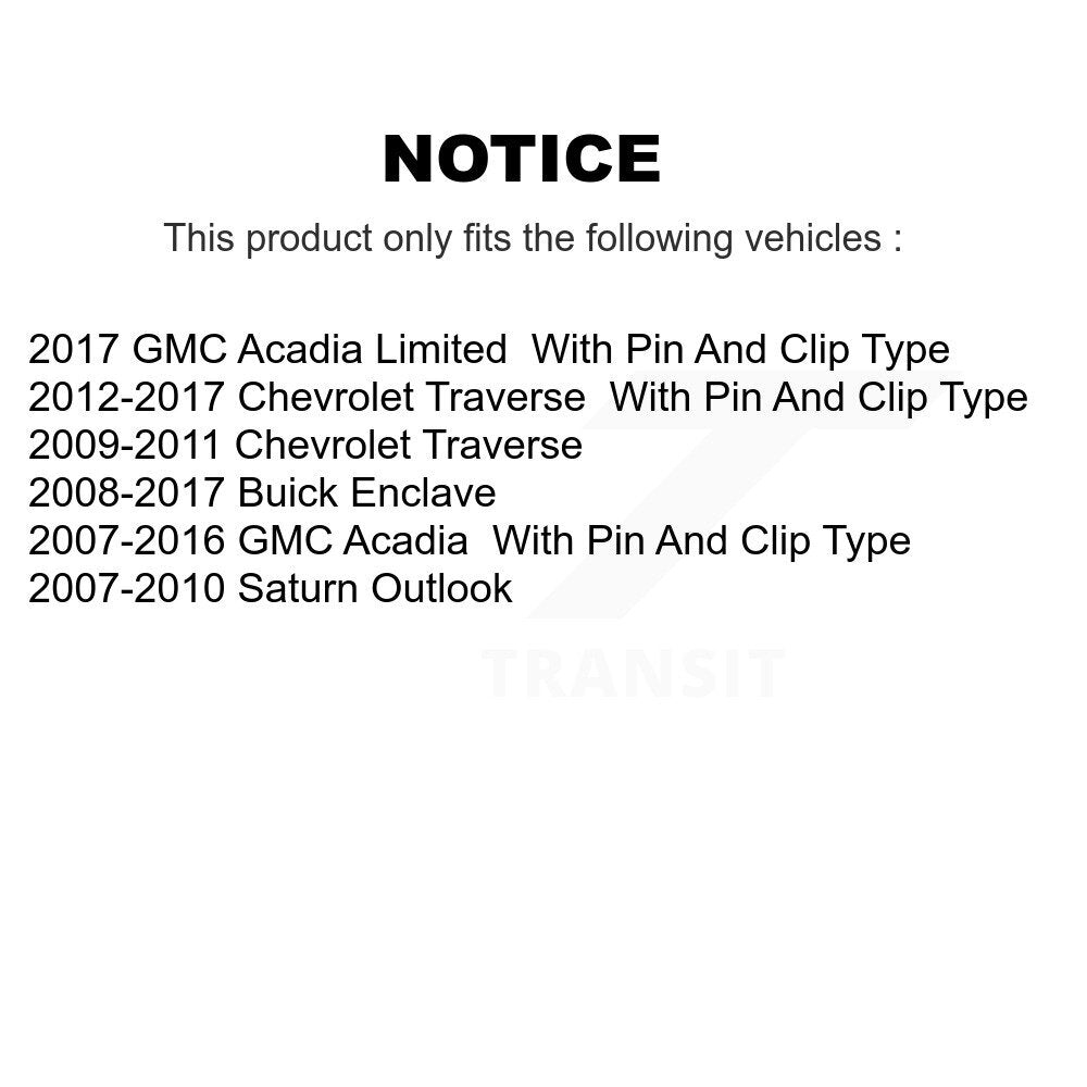 [Arrière] Disque et plaquette de frein pour GMC Acadia Buick Enclave K8C-104295